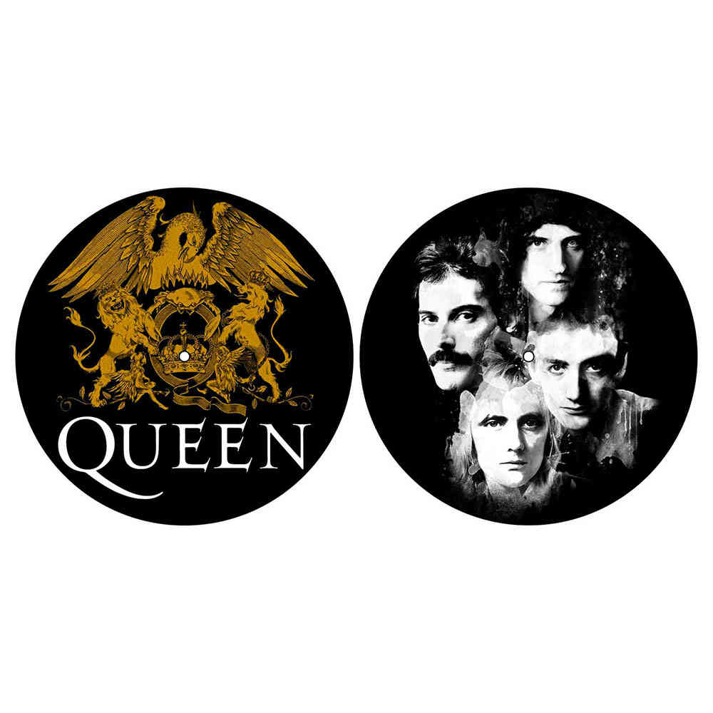 Queen - Crest & Faces Turntable Slipmat - Multicolours